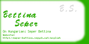 bettina seper business card